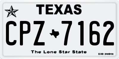 TX license plate CPZ7162