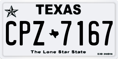 TX license plate CPZ7167