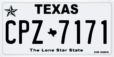 TX license plate CPZ7171