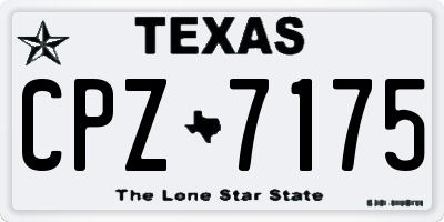 TX license plate CPZ7175