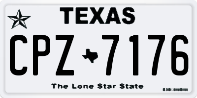 TX license plate CPZ7176
