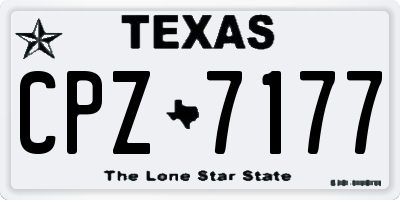 TX license plate CPZ7177