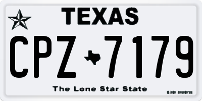 TX license plate CPZ7179