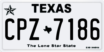 TX license plate CPZ7186