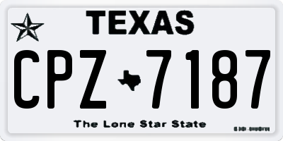TX license plate CPZ7187