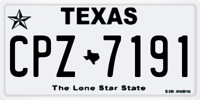 TX license plate CPZ7191