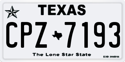 TX license plate CPZ7193