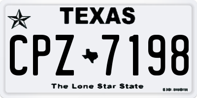 TX license plate CPZ7198