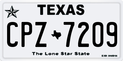 TX license plate CPZ7209