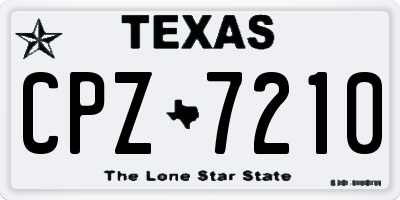 TX license plate CPZ7210