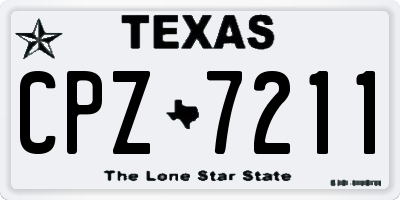 TX license plate CPZ7211