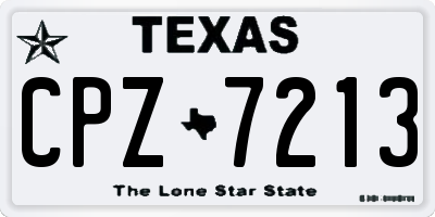 TX license plate CPZ7213