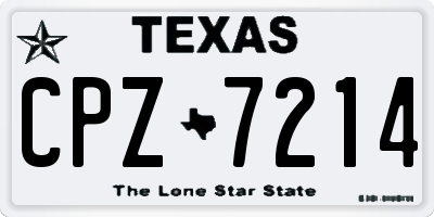 TX license plate CPZ7214
