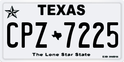 TX license plate CPZ7225