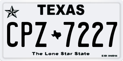 TX license plate CPZ7227