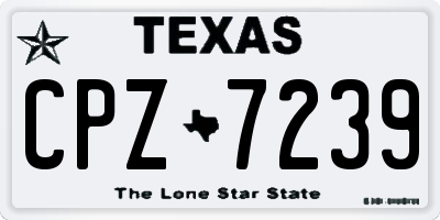 TX license plate CPZ7239