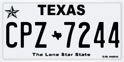 TX license plate CPZ7244