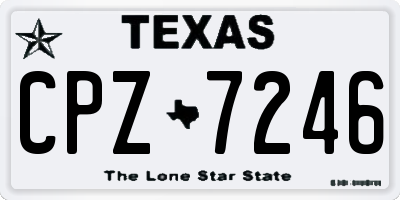 TX license plate CPZ7246