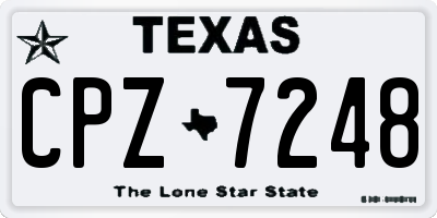 TX license plate CPZ7248