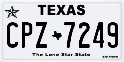TX license plate CPZ7249
