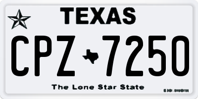TX license plate CPZ7250