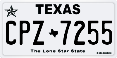 TX license plate CPZ7255