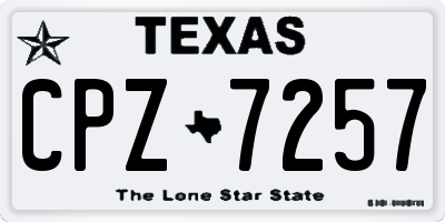 TX license plate CPZ7257