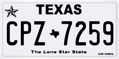 TX license plate CPZ7259