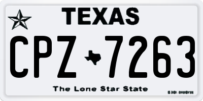 TX license plate CPZ7263