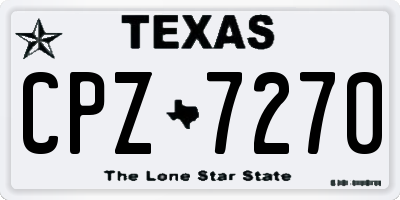 TX license plate CPZ7270