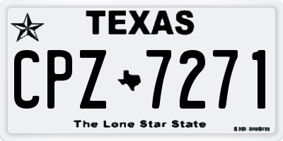TX license plate CPZ7271