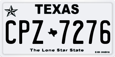 TX license plate CPZ7276