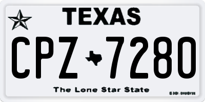 TX license plate CPZ7280