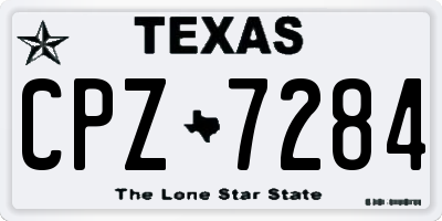 TX license plate CPZ7284
