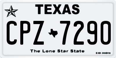 TX license plate CPZ7290