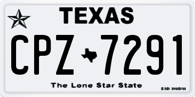 TX license plate CPZ7291