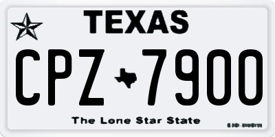 TX license plate CPZ7900
