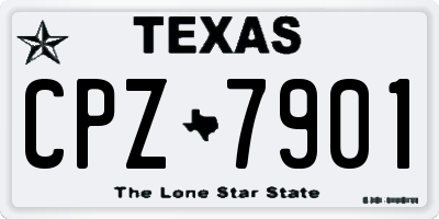 TX license plate CPZ7901