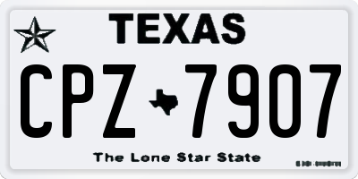 TX license plate CPZ7907