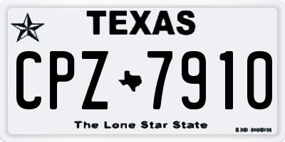 TX license plate CPZ7910