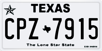 TX license plate CPZ7915