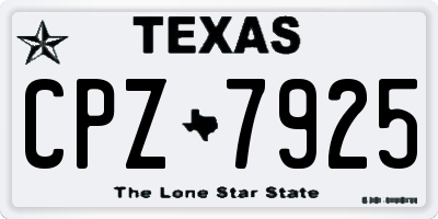 TX license plate CPZ7925