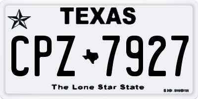 TX license plate CPZ7927