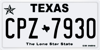 TX license plate CPZ7930