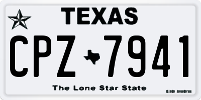 TX license plate CPZ7941