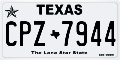 TX license plate CPZ7944