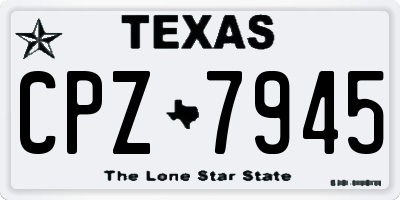 TX license plate CPZ7945