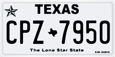 TX license plate CPZ7950