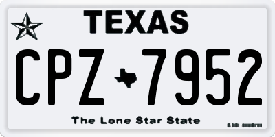 TX license plate CPZ7952
