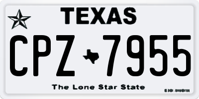 TX license plate CPZ7955